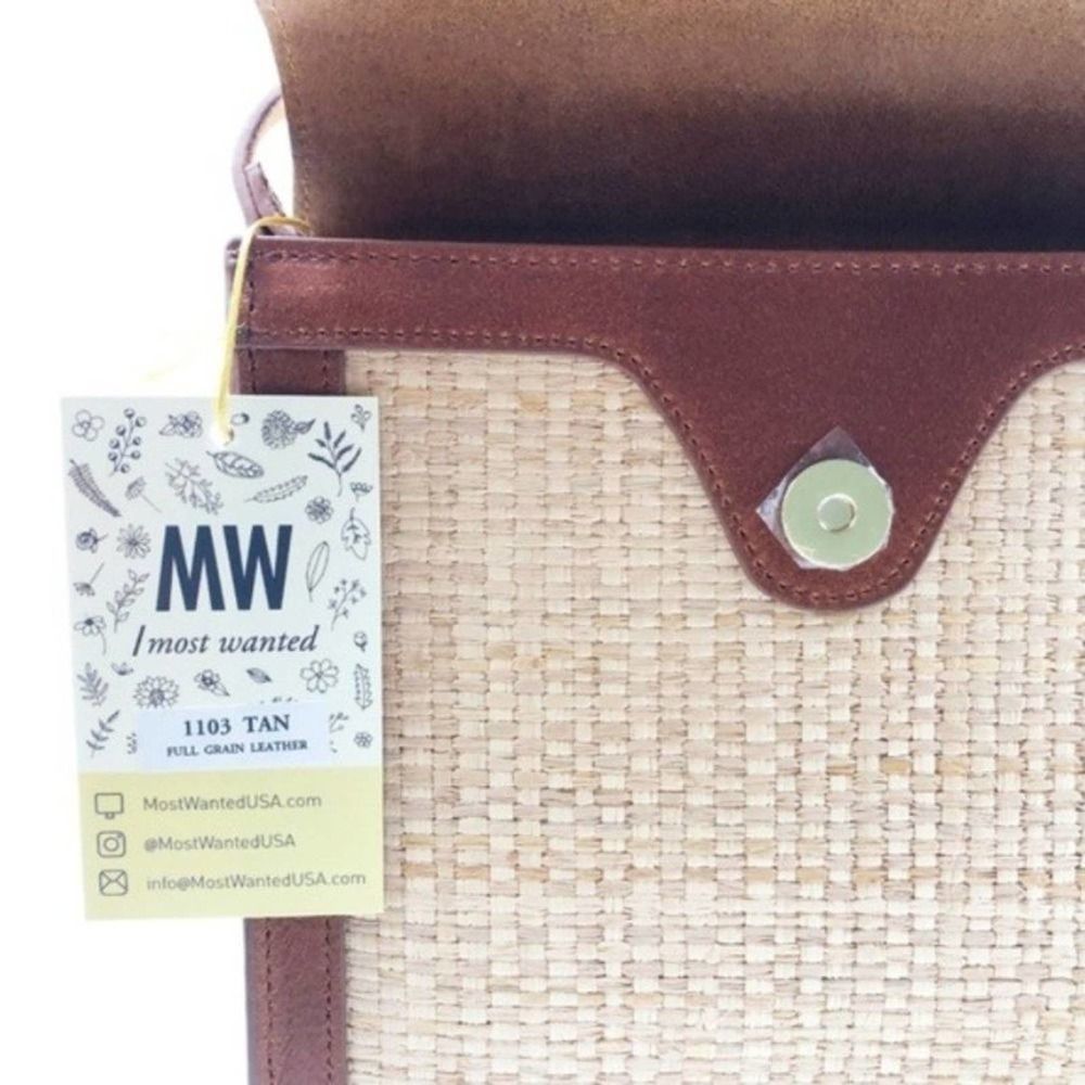 MOST WANTED USA Elizabeth Straw Saddle Bag - Picture 4 of 5